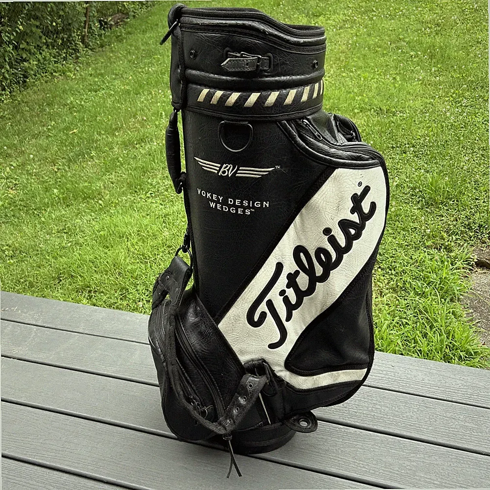 Titleist Vokey Design BV Custom Wedges Large Tour Staff Bag Black Leather READ