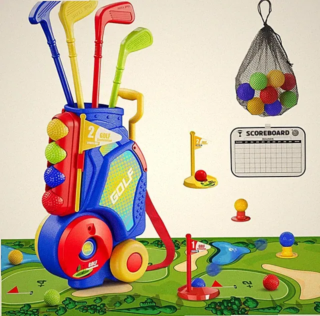 Toddler Golf Set 2-4 Years,Kids Golf Club with 8 Balls,4 Plastic Clubs, Puttin..
