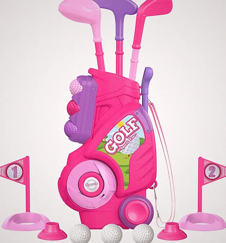 Toddler Golf Set for 1 2 3 4 Years Old, Upgraded Kids Golf Cart with Unique Shou