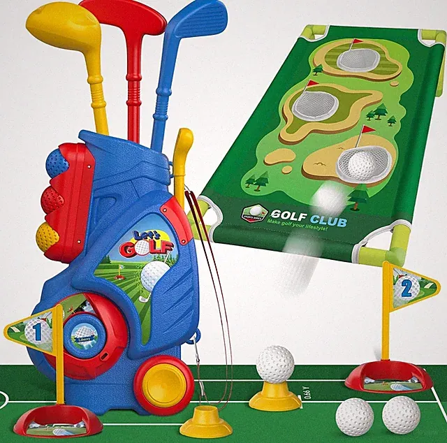 Toddler Golf Set for 2 3 4 5 Years Old Boys Girls, Upgraded Kids Golf Cart with