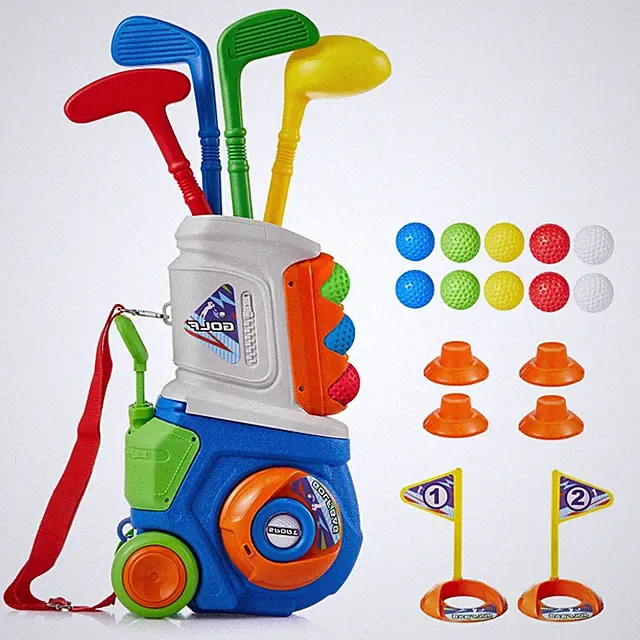 Toddler Golf Set, Plastic Kids Golf Clubs Ages 1 2 3 4 5 Years Old with 4 Gol...