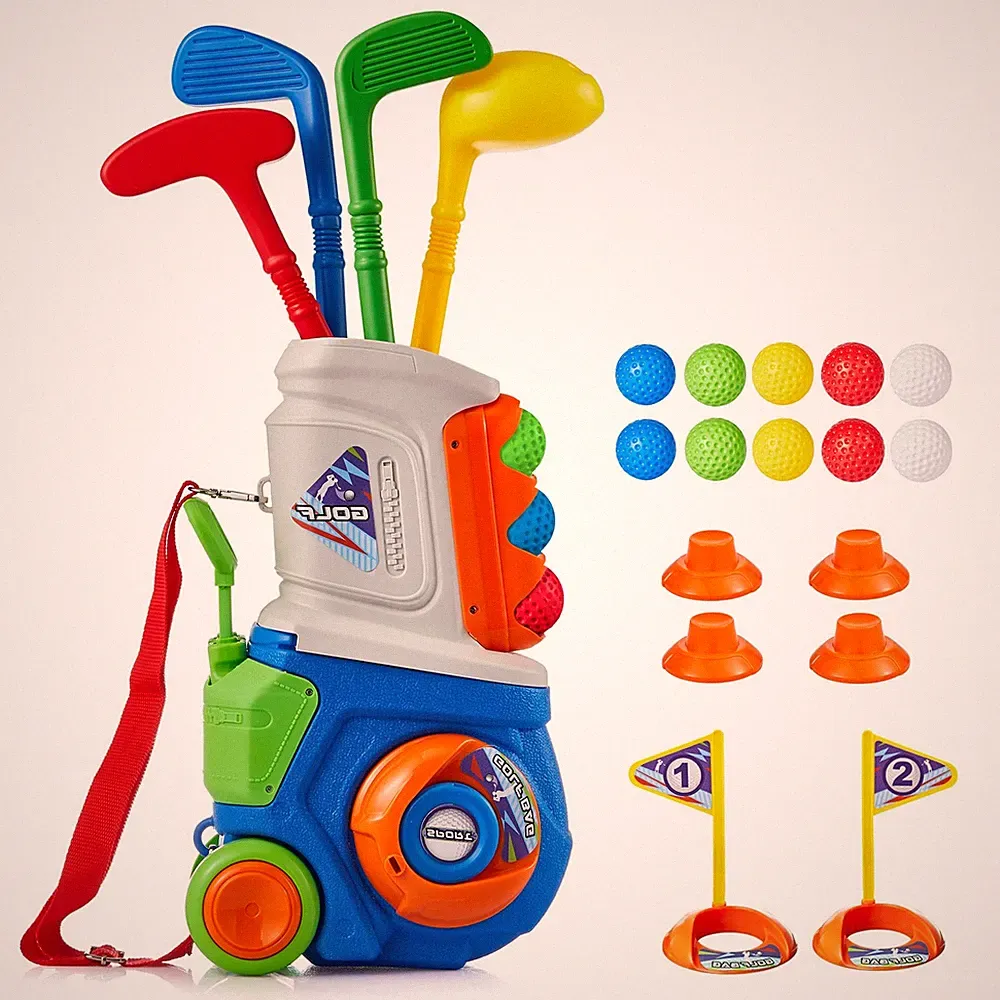 Toddler Golf Set, Plastic Kids Golf Clubs Ages 1 2 3 4 5 Years Old with 4 Gol...