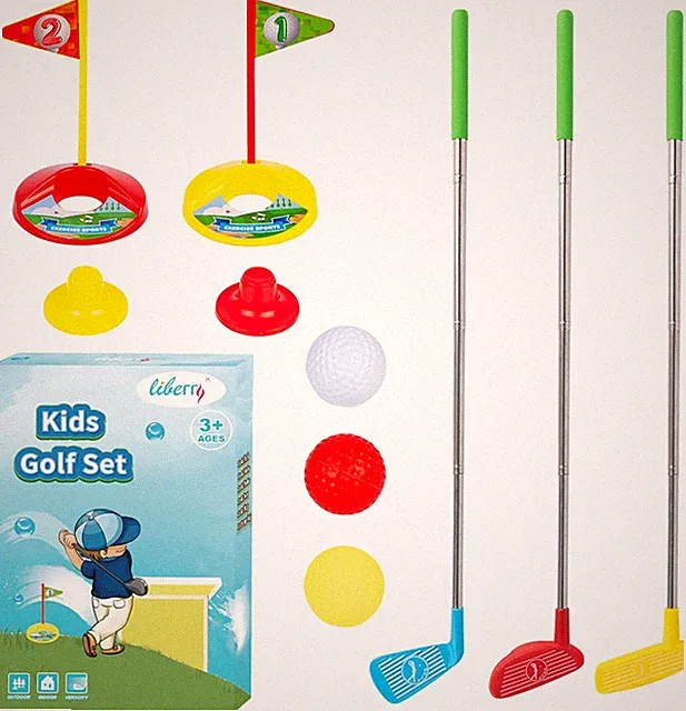 Toddler Golf Set, Retractable Toy Golf Clubs for Kids Ages 2 3 4 5, Indoor and O