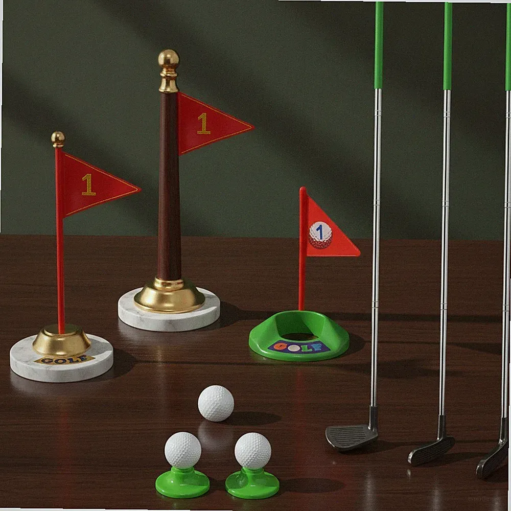Toddler Golf Set, Retractable Toy Golf Clubs Set 3 Clubs with Practice Balls,...