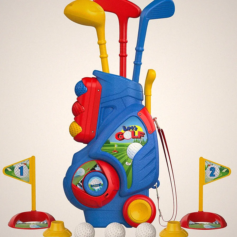 Toddler Golf Set, Upgraded Kids Golf Cart with Unique Shoulder Strap Design,...