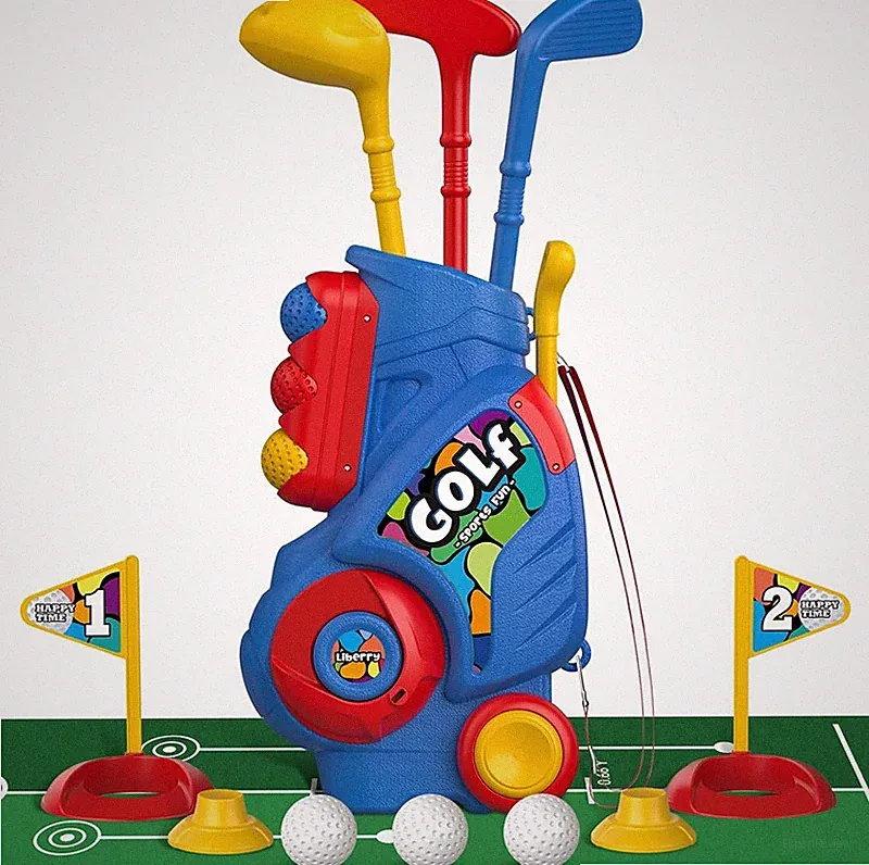 Toddler Golf Set with Putting Mat for 2 3 4 Years Old Boys Girls, Upgraded Kids
