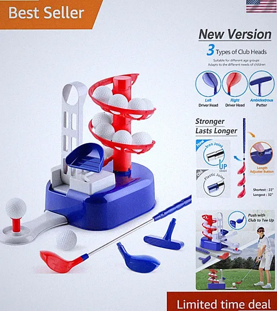 Toddler Golf Toy Set for Active Play: Fun Learning Gift for Children Ages 3-8