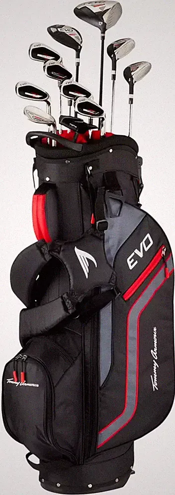 Tommy Armour 2024 EVO 16-Piece Golf Club Set Black/Red RH Regular Flex New