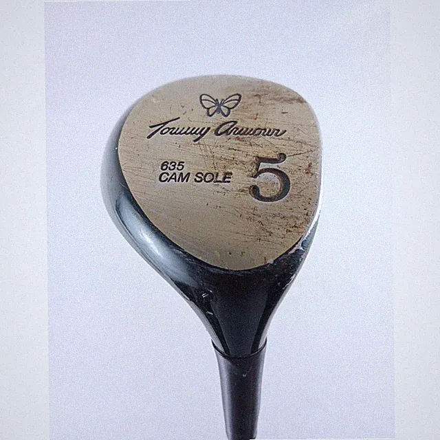 Tommy Armour 635 Cam Sole Mens 5 Wood Black Gold Fairway Wood Steel Golf Club