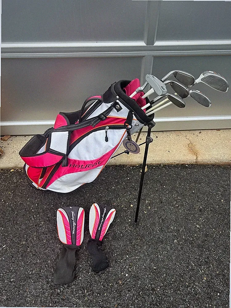 Tommy Armour HotScot Junior Girls 9 piece Golf Set w/stand Bag RH VGC