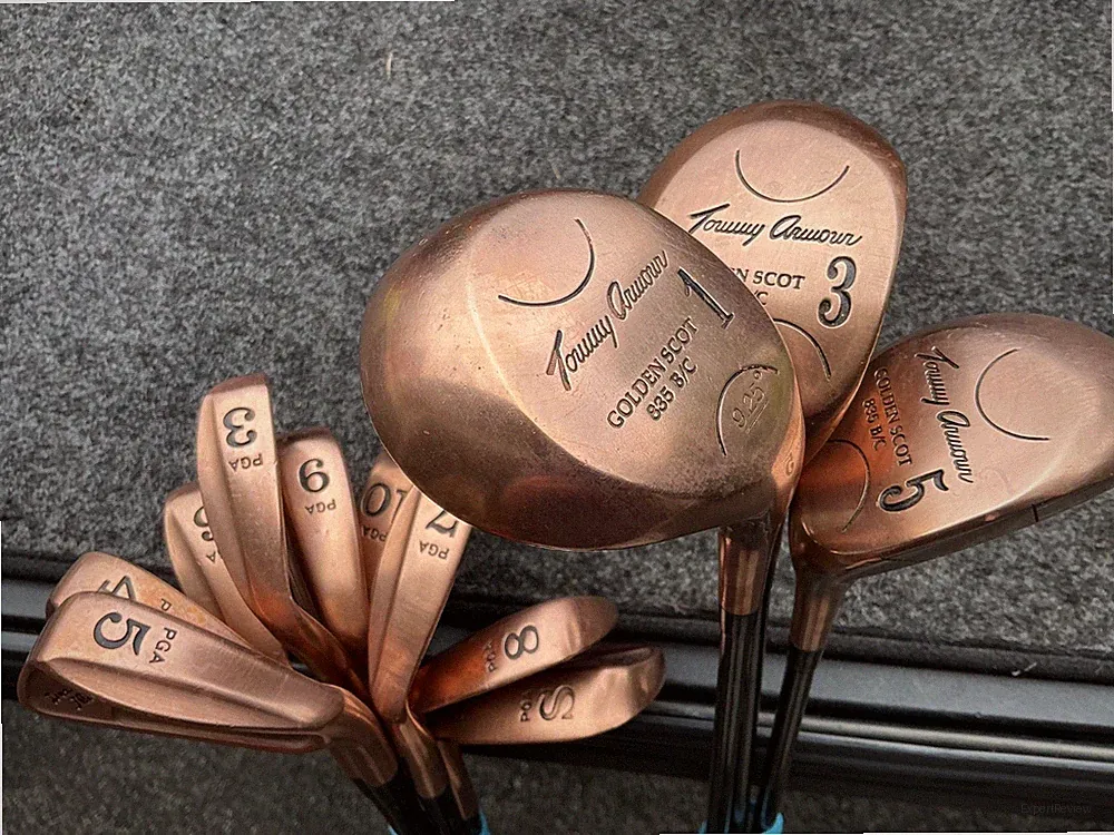 TOMMY ARMOUR T-LINE BERYLLIUM BECU COPPER IRONS & WOODS 3-10 & SW (R) 1-3-5 (S)
