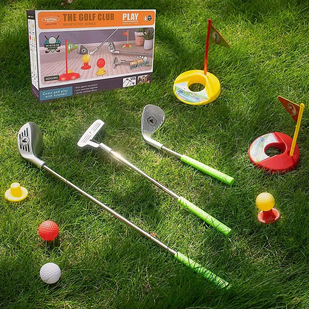 Tontiaty Kids Golf Clubs Set for Ages 3-8, Adjustable, Indoor & Outdoor, Golf...