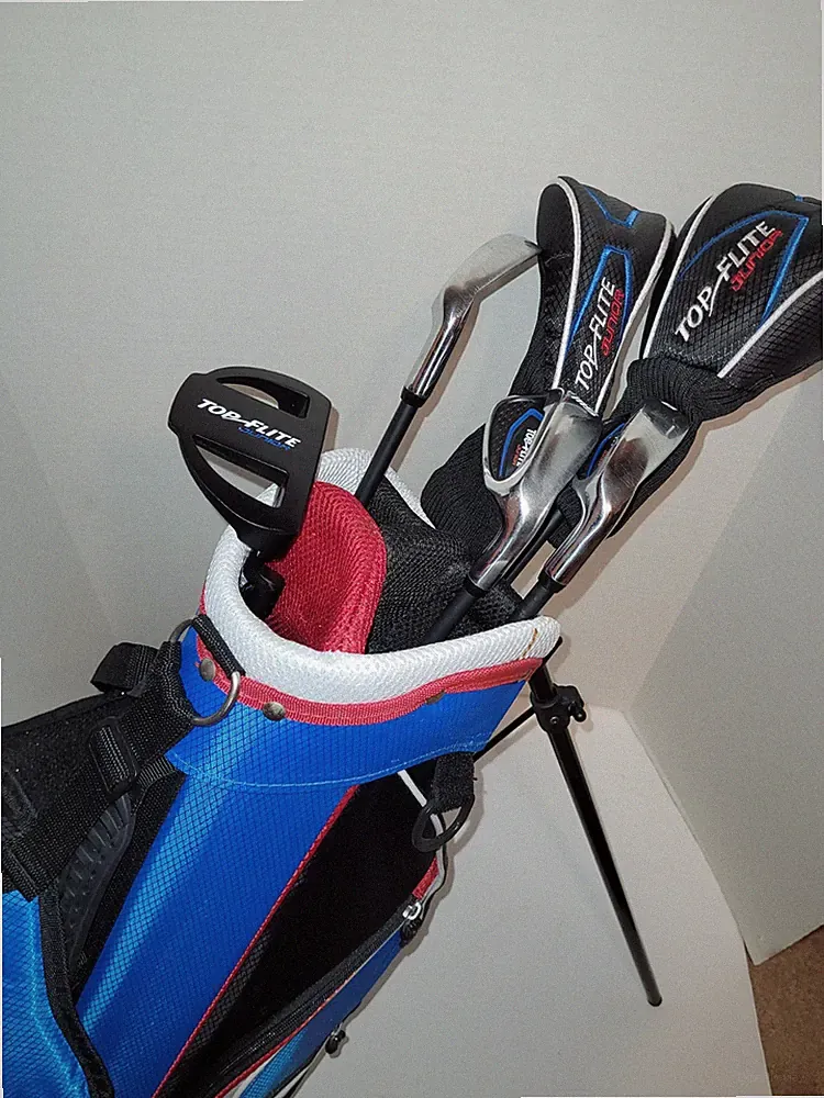 TOP FLIGHT Jr Junior Golf Set RH 6 clubs #1 Hybrid 7 9 SW Irons Putter Carry Bag