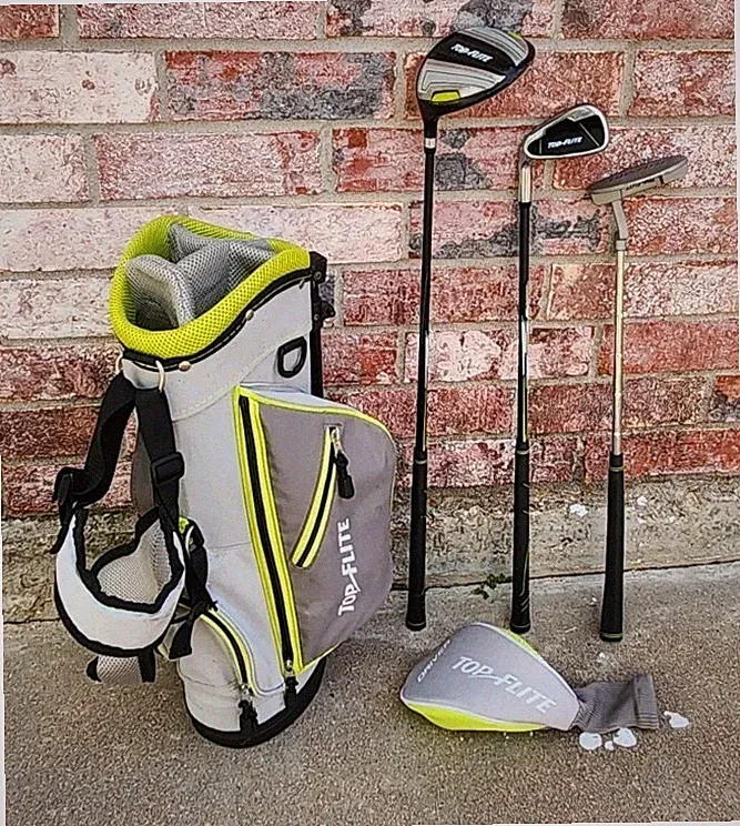 Top Flight Junior Golf Club Set LH 3 Clubs With bag Kids Age 2-5 38-45"tall