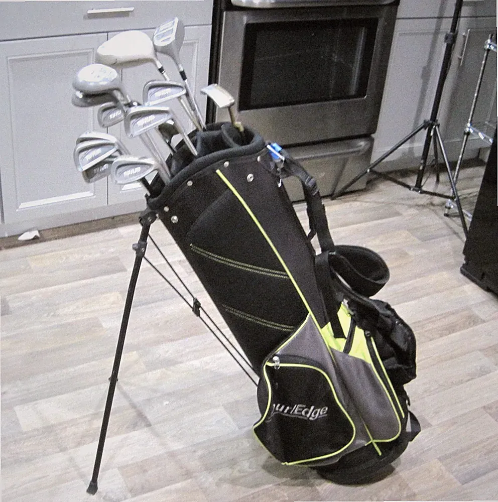 Top Flite 13pc RH Golf Club Set w/Tour Edge H5P 460 driver & stand bag