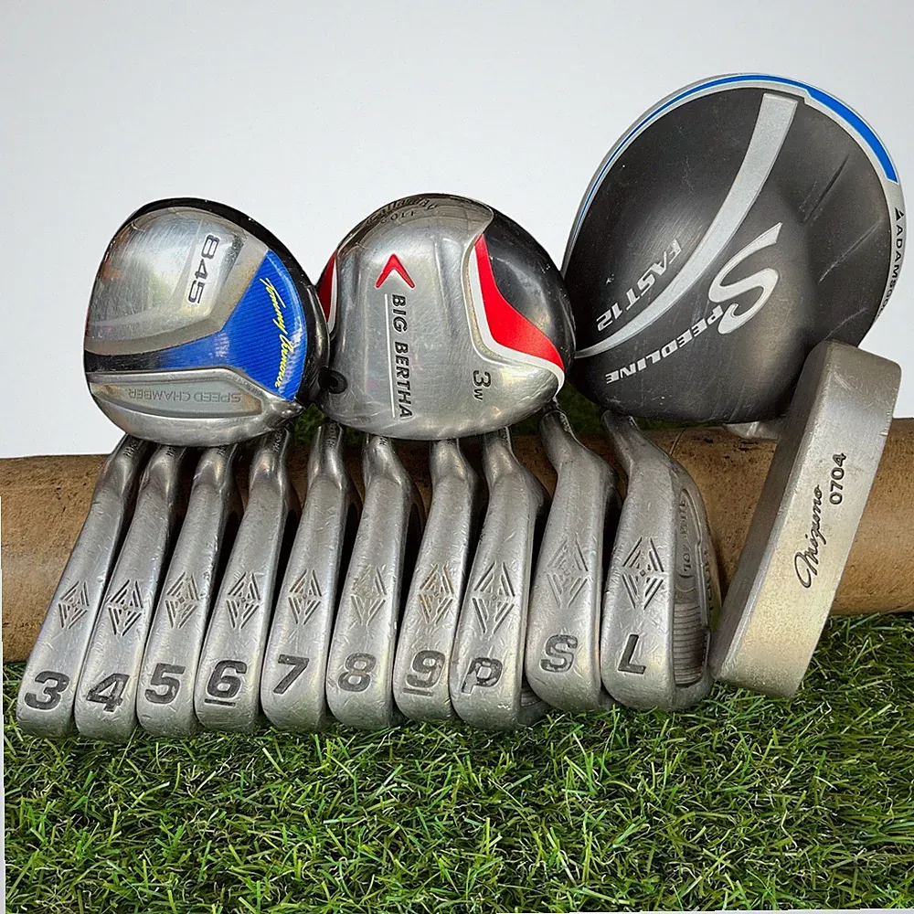 Top Flite Adams Callaway Mizuno Stiff Flex Complete Mens Golf Club Set Right Rig
