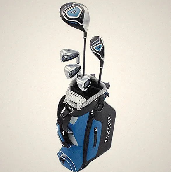 Top Flite Junior Boys 9-Piece Complete Golf Club Set LH - Kids Ages 9-12 Years