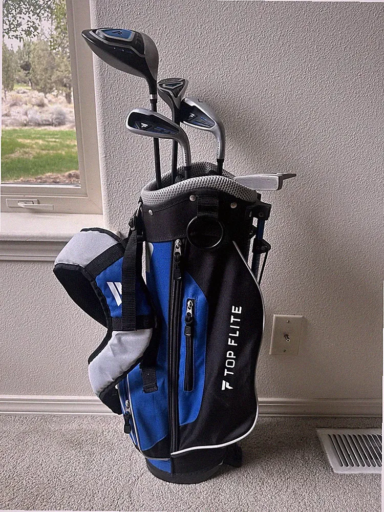 Top Flite Junior Boys Complete 5 Golf Club Set + Bag Ages 5-8 Years 46”-52” Tall