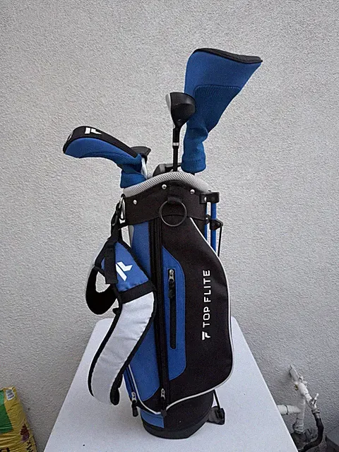 Top Flite Junior Flex Kids Golf 5 Club Set Bag, 5 & 7 Irons Putter Driver Hybrid
