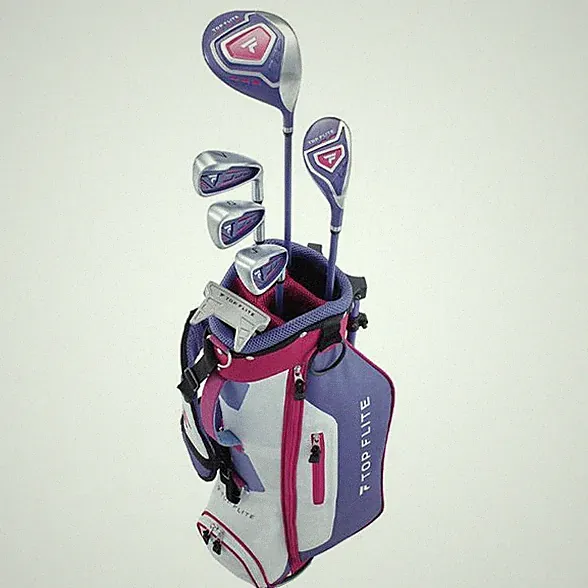 Top Flite Junior Girls 9-Piece Complete Golf Club Set RH- Kids Ages 9-12 Years