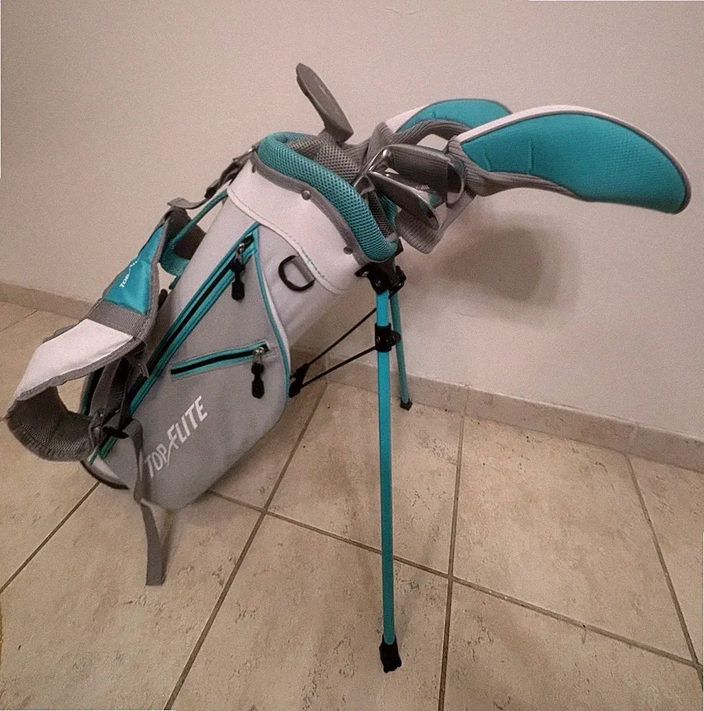 Top Flite Junior Golf Club Set RH Driver Hybrid 7 Iron SW Putter Bag Junior Flex