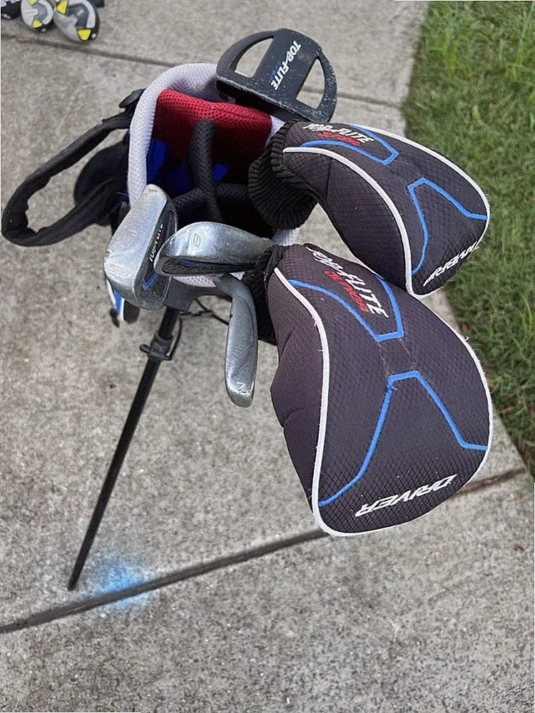 Top Flite Junior Golf Clubs w/ Stand Bag (Driver, Hybrid,7-9-SW-Iron, Putter
