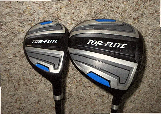 TOP FLITE JUNIOR JR FLEX DRIVER & HYBRID FAIRWAY WOOD YOUTH LOT 2 GOLF CLUBS RH