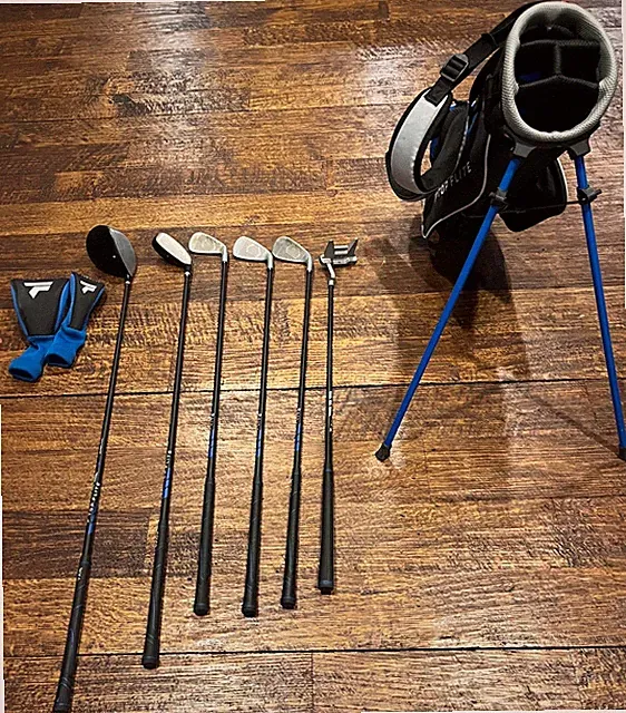 Top Flite Left Handed Youth Golf Club Set w/ Bag & Headcovers Excellent Conditio