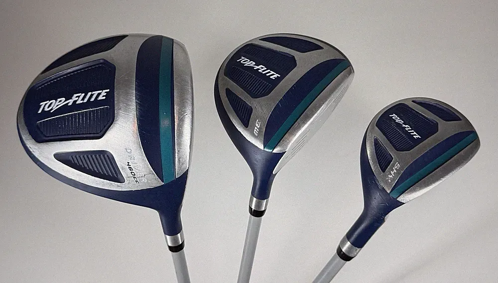 Top Flite Women's Ladies Flex Golf Club 3 Pc Woods Set / Driver 3W / Hybrid - RH