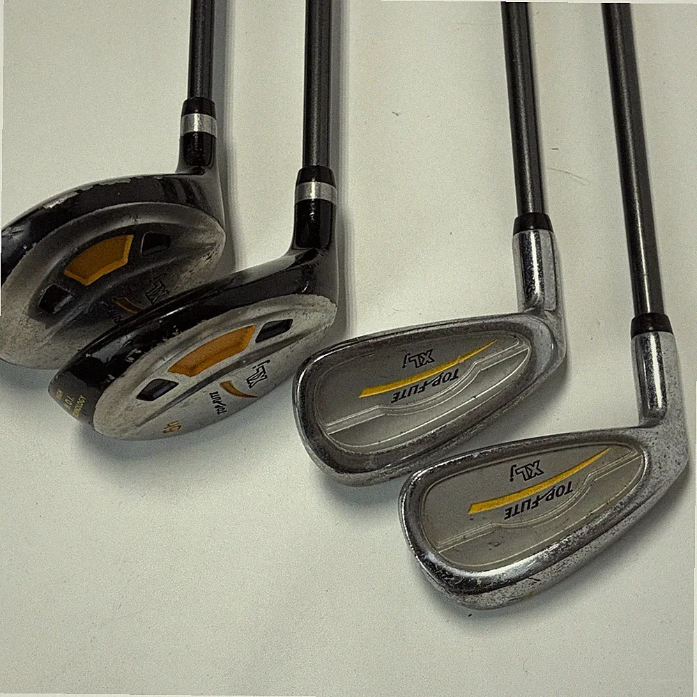 Top Flite XLj Golf Club Set Kids 31in Yellow Mixed Lot 5 Wood 5h Hybrid 5 7 Iron