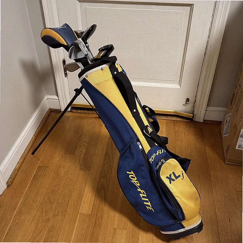 Top Flite XLj Junior Golf Club Set Left Hand Clubs Bag Putter Irons Woods Hybrid