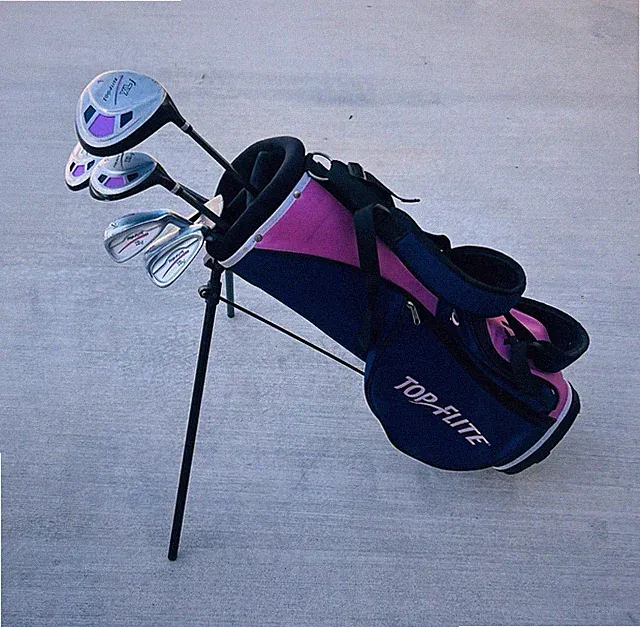 Top Flite XLJ Kids Girls Golf Set Driver Wood Hybrid Irons Putter & Stand Bag