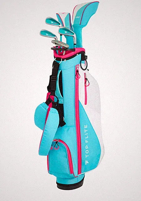 Top Flite Youth Girls 9-Piece Complete Golf Club Set Ages 9-12 - Choose LH or RH