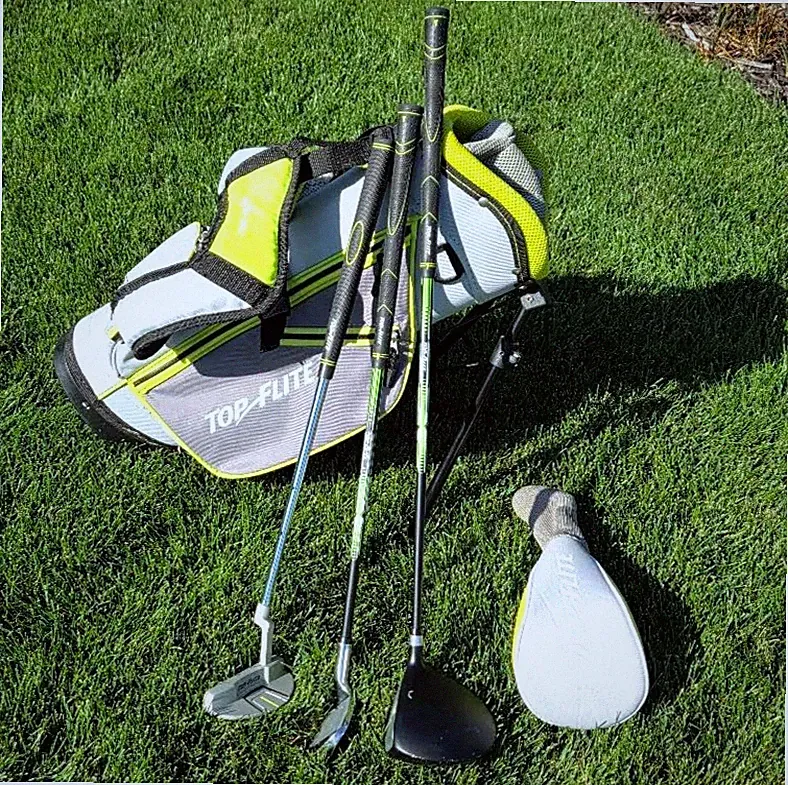 Top Flite Youth Golf Club Set 3 Clubs LH with Stand Bag Ages 3-5 Toddler Junior