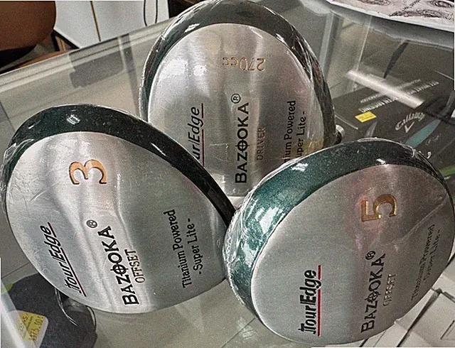 Tour Edge Bazooka Titanium Powered Super Lite Driver 3 & 5 Wood Mens Left Handed