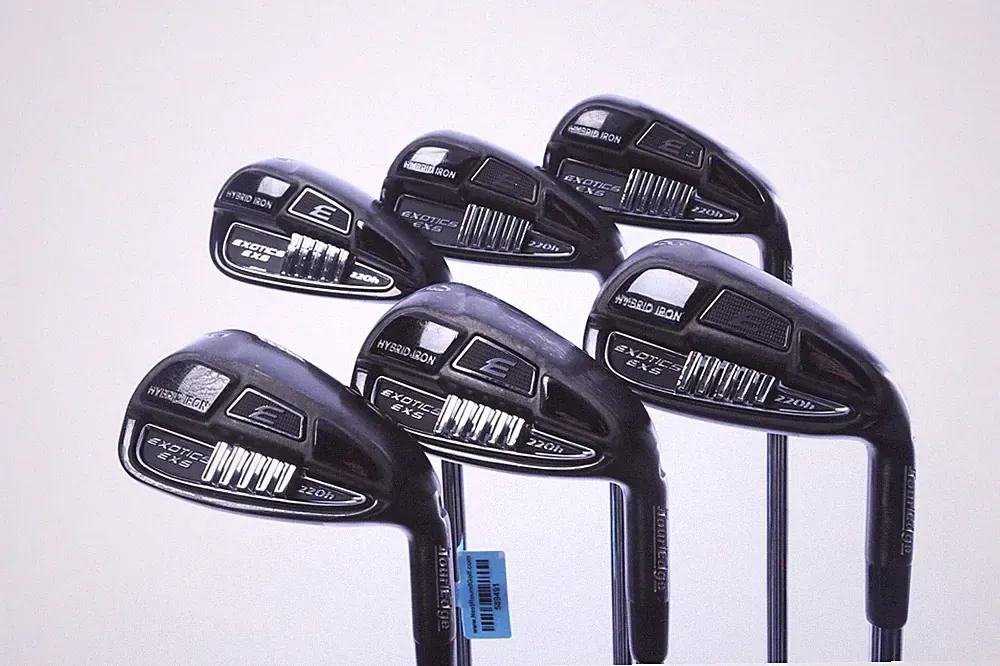 Tour Edge Exotics EXS 220h Iron Set 5-PW Standard Stiff Flex Steel Shaft Good
