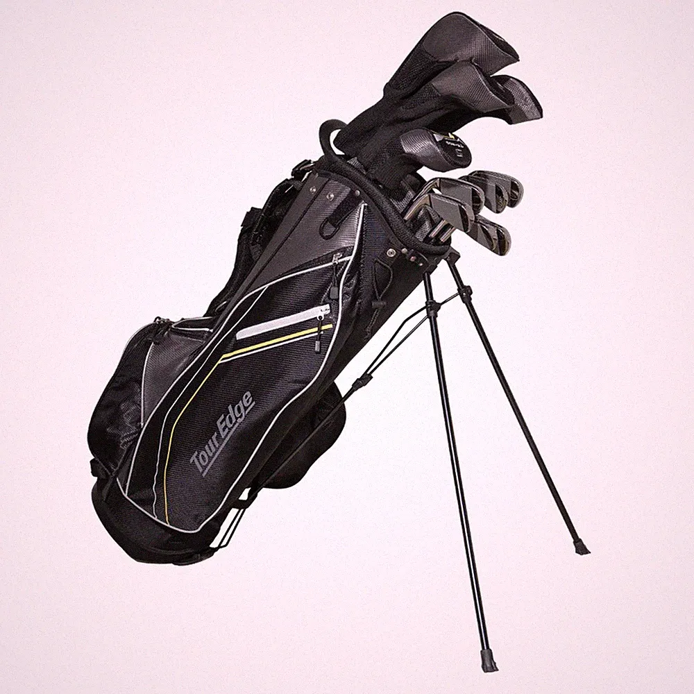 Tour Edge Golf Men's TE-200 Complete Set with Stand Bag, Graphite Senior Flex