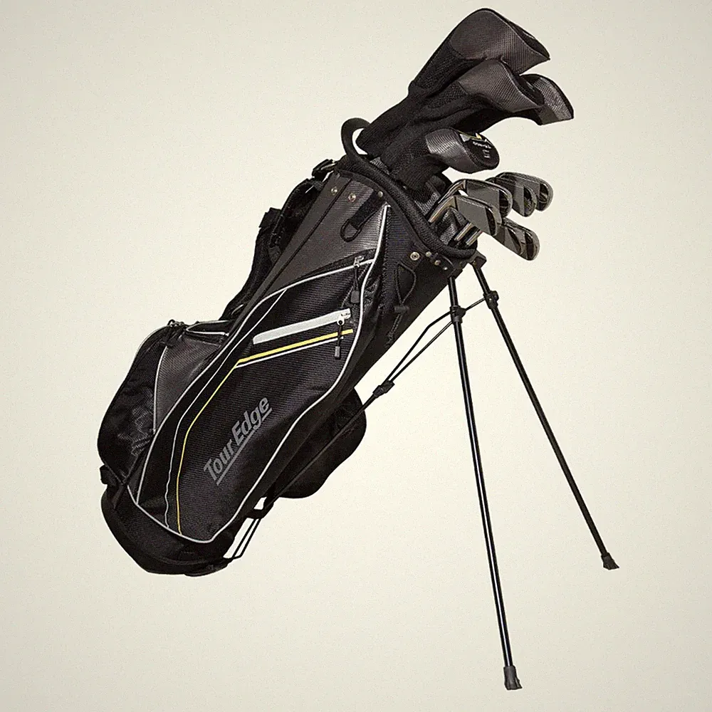 Tour Edge Golf Men's TE-200 Complete Set with Stand Bag, Graphite Senior Flex