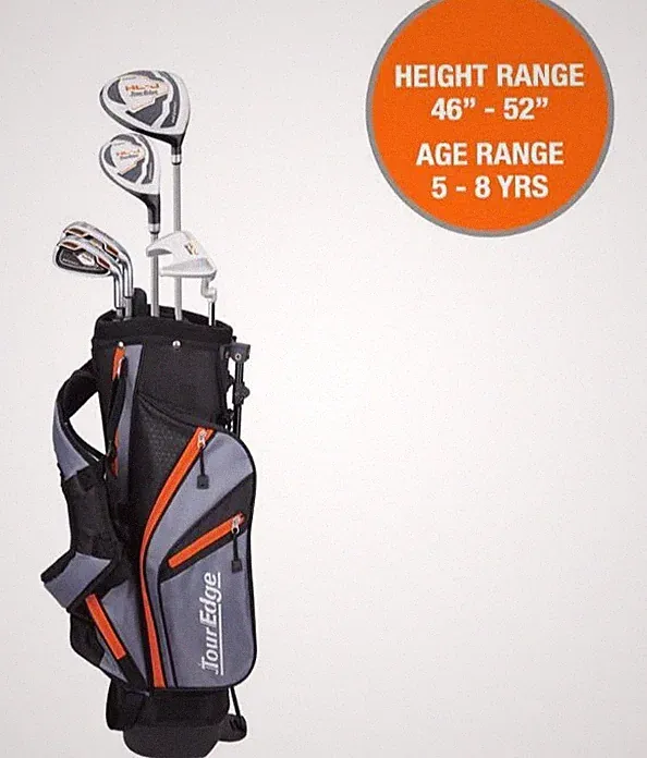 Tour Edge HL-J Junior 5-Piece Golf Set Ages 5-8 LEFT Hand LH Graphite #86037