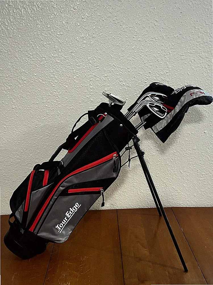 Tour Edge Hot Launch HL-J Junior Golf Club Set LH Stand Carry Bag Red 58”-64”