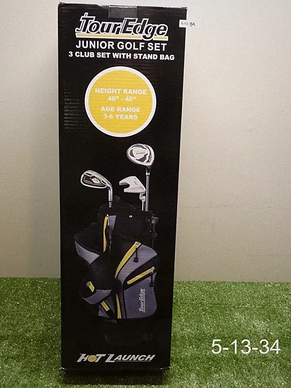 Tour Edge Hot Launch HL-J Yellow Junior Stand Bag Golf Set Youth 3-6 Years New