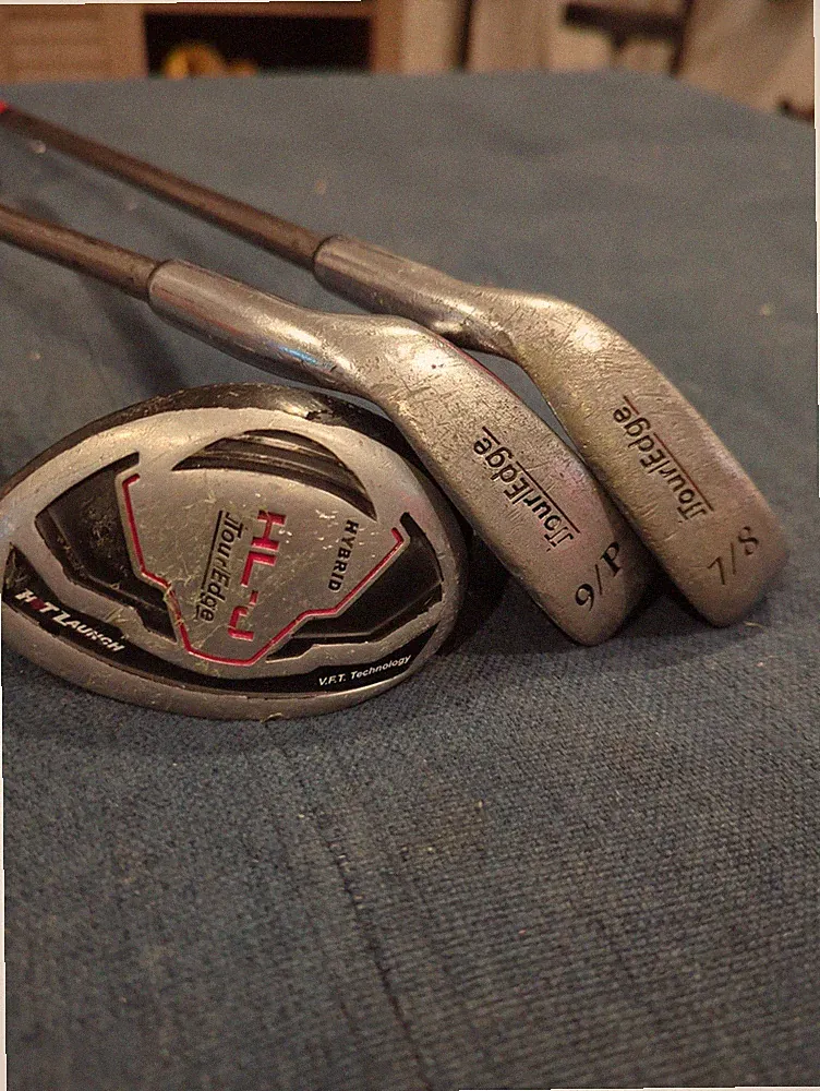 Tour Edge Hybrid, 9/P and 7/8 Youth Golf Clubs (3 Clubs)