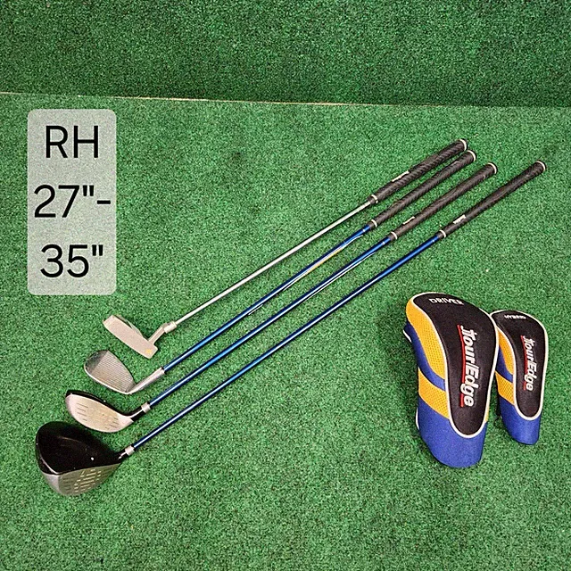 Tour Edge Juniors Bazooka Geomax Jr. Driver Fairway Hybrid Putter Set Youth Flex