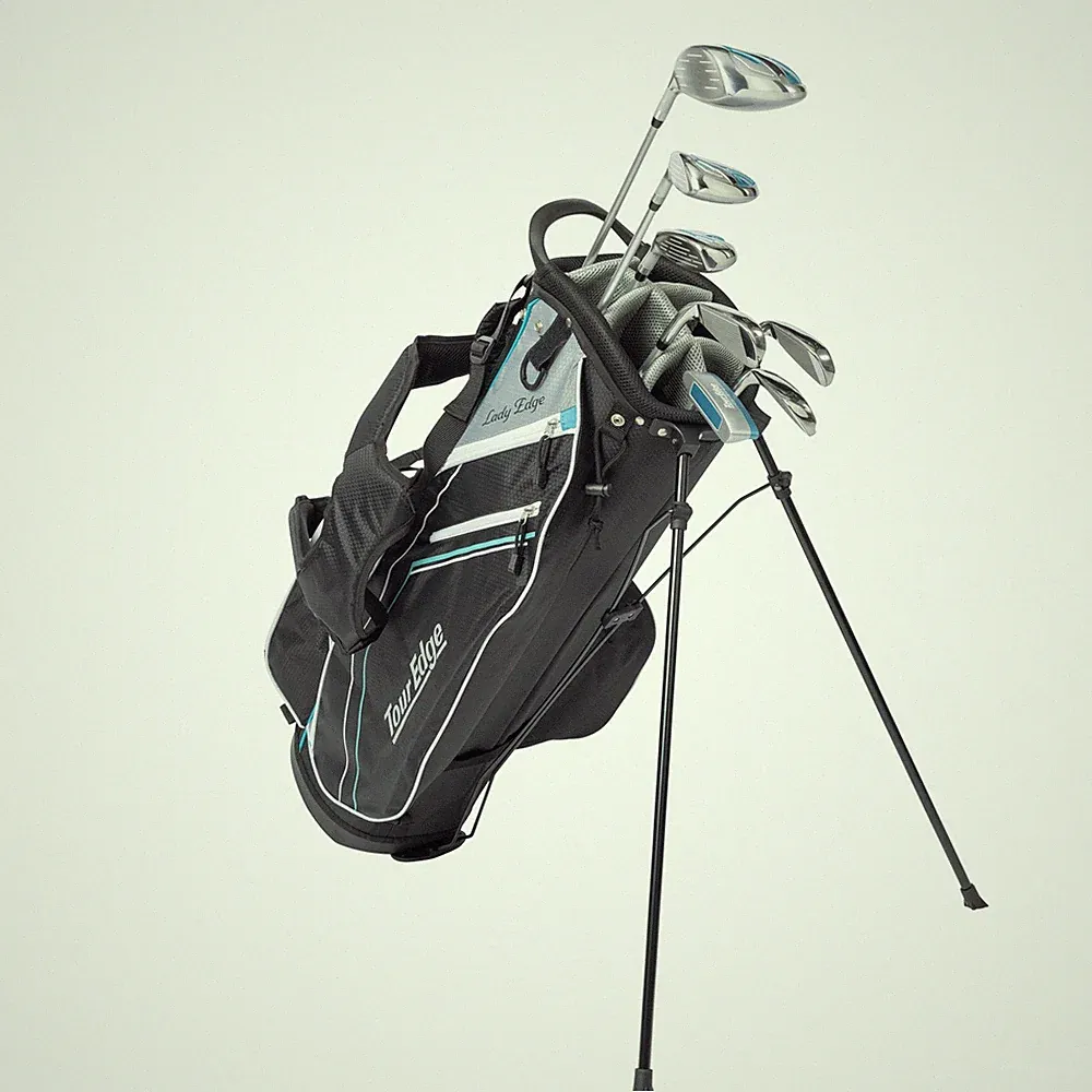 Tour Edge TE-200 Complete Package Women's Half Set Silver Ladies RH Stand
