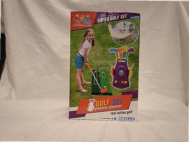 ToyVelt Toddler Golf Set - Kids Golf Clubs with 6 Balls, 4 Golf Sticks, 2 Pra...