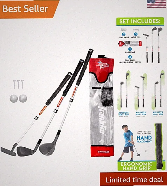 Transportable Adjustable Youth Golf Set - Lightweight & Perfect for Beginners