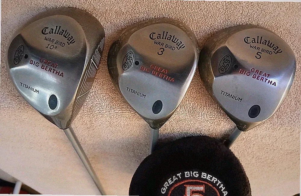 TZ GOLF - Callaway GBB Warbird Titanium Men's 10*, 3 & 5 Woods SET Reg. Flex RH