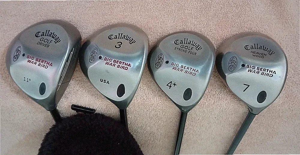 TZ GOLF - EASY TO HIT Callaway Big Bertha Warbird Men's 11, 3, 4, 7 Woods SET RH