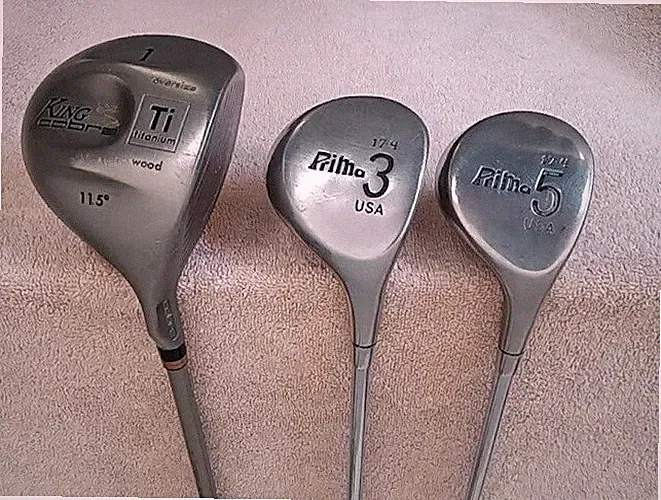 TZ GOLF - King Cobra Ti 11.5 Driver (44" Fairway Finder), Prima 3 & 5 Woods SET