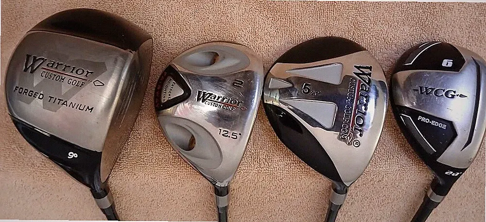 TZ GOLF - Warrior Custom Golf Forged Ti 9*, 12.5* 2W, 21* Pro Edge 28* 6H SET RH